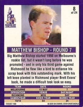 1999 Cadbury Classic Grabs 98 #8 Matthew Bishop Back